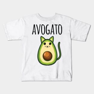 Avogato Funny Avocado Cat Kids T-Shirt